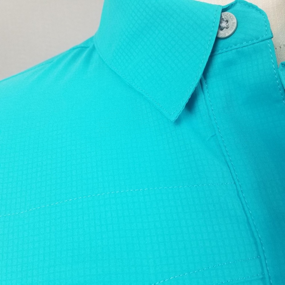 Reel Legends Mariner II Shirt Mens Large Blue Short Sleeve Fishing Vented - Picture 4 of 10